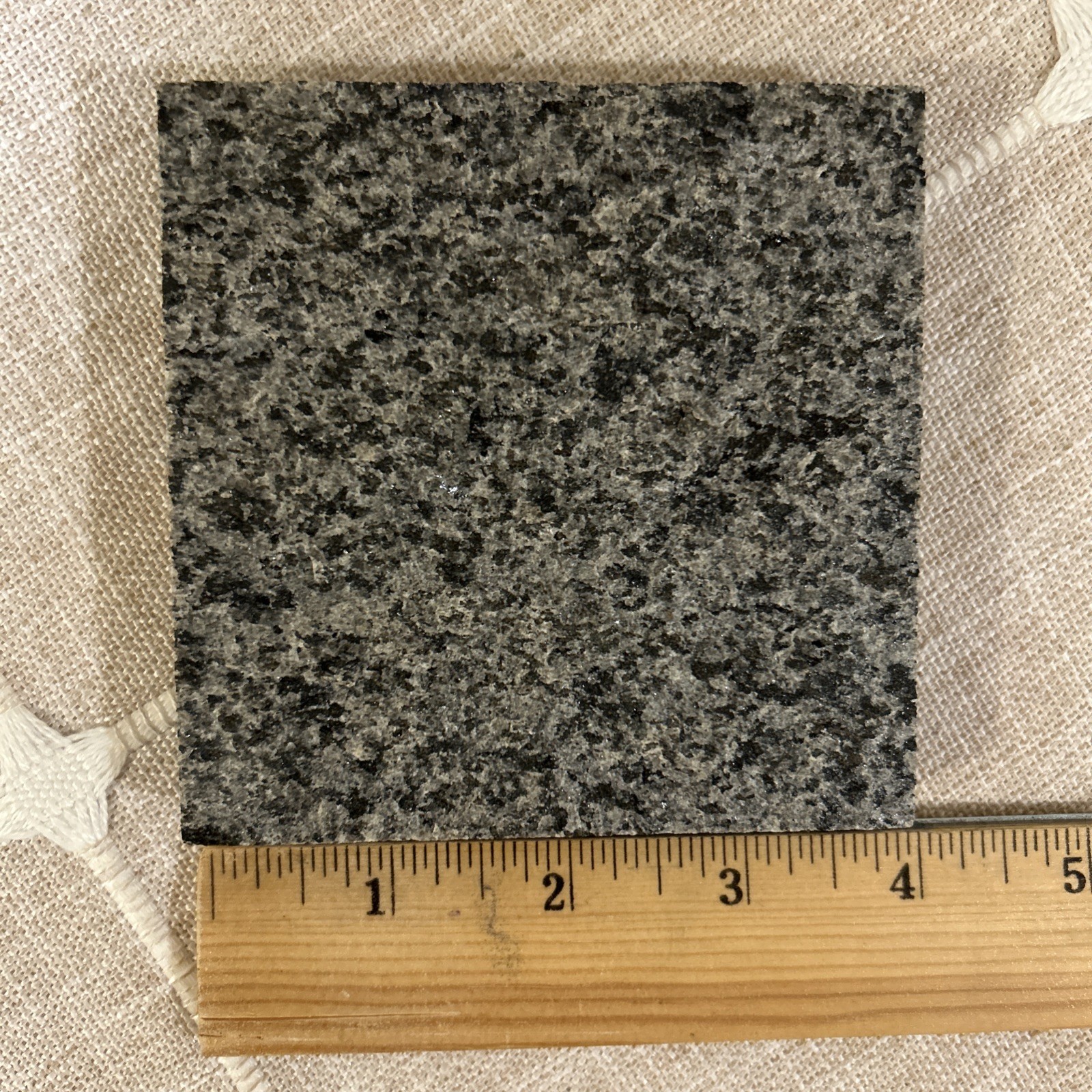 Coldspring Granite Academy Black Thermal Sample Quarry Tile Paver Stone 4×4 4″sq