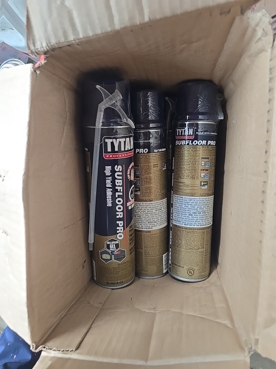 Case of 6 – Selena TYTAN Professional Subfloor Adhesive Spray Nozzle 29 oz Cans