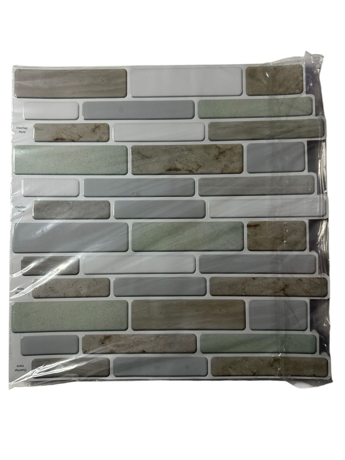 Art3d 6-Pack 12″x12″ Peel and Stick Backsplash Tiles, Jade Design