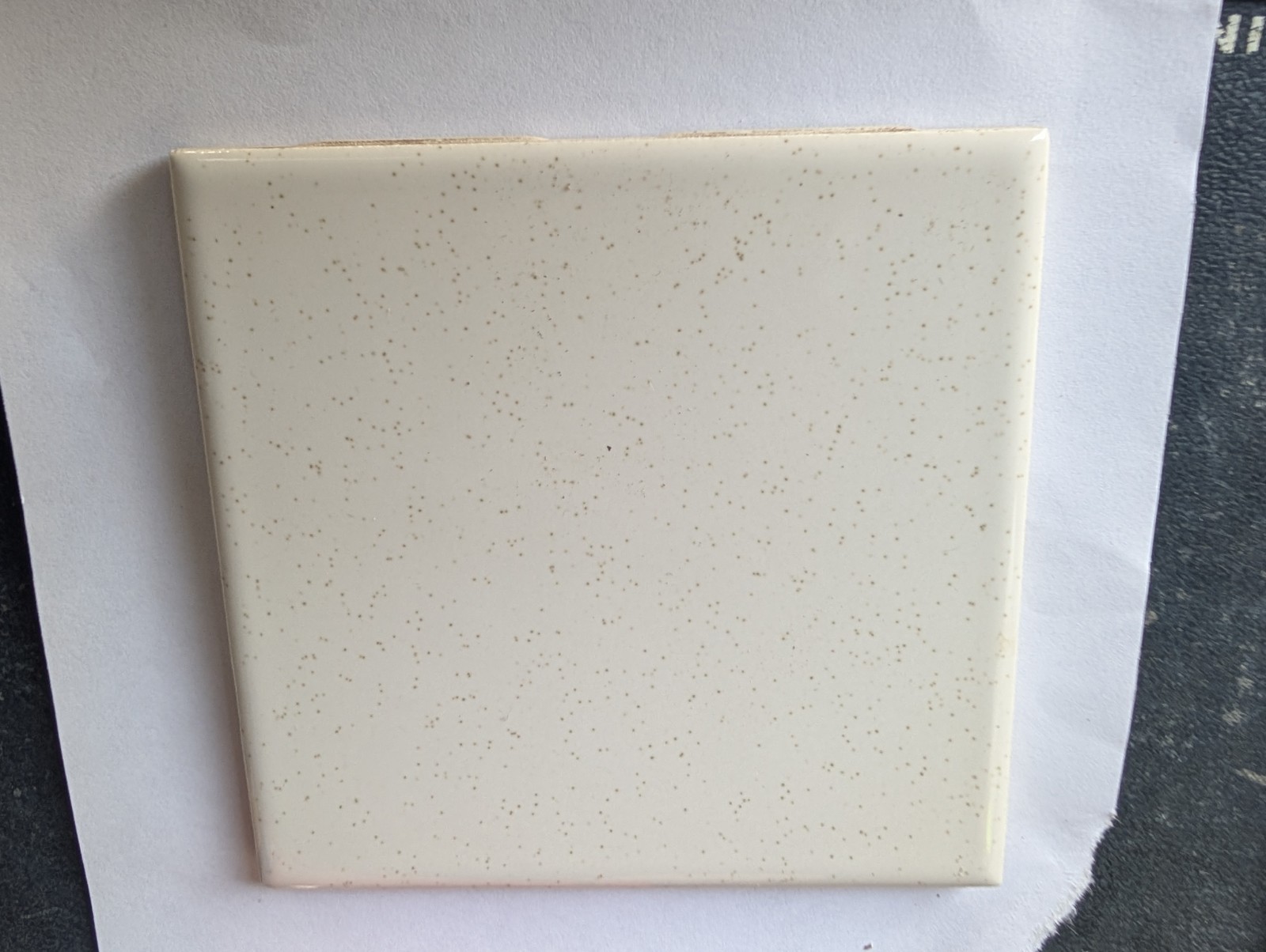 NOS Wenczel Ceramic Tile 4 5/16″ Square Gold Sparkle #401 Gloss Finish