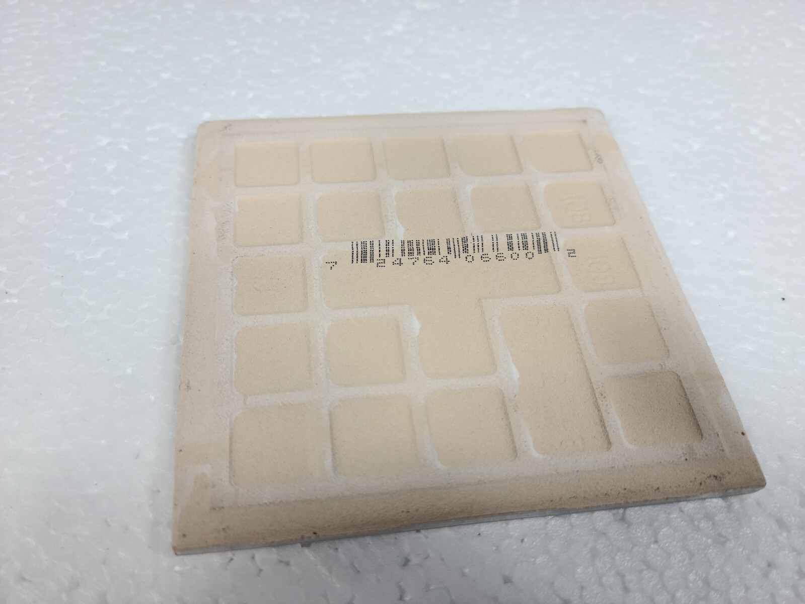 Snow White Ceramic Tile 4.25 inch Subway Square Vintage Mid Century Modern NOS