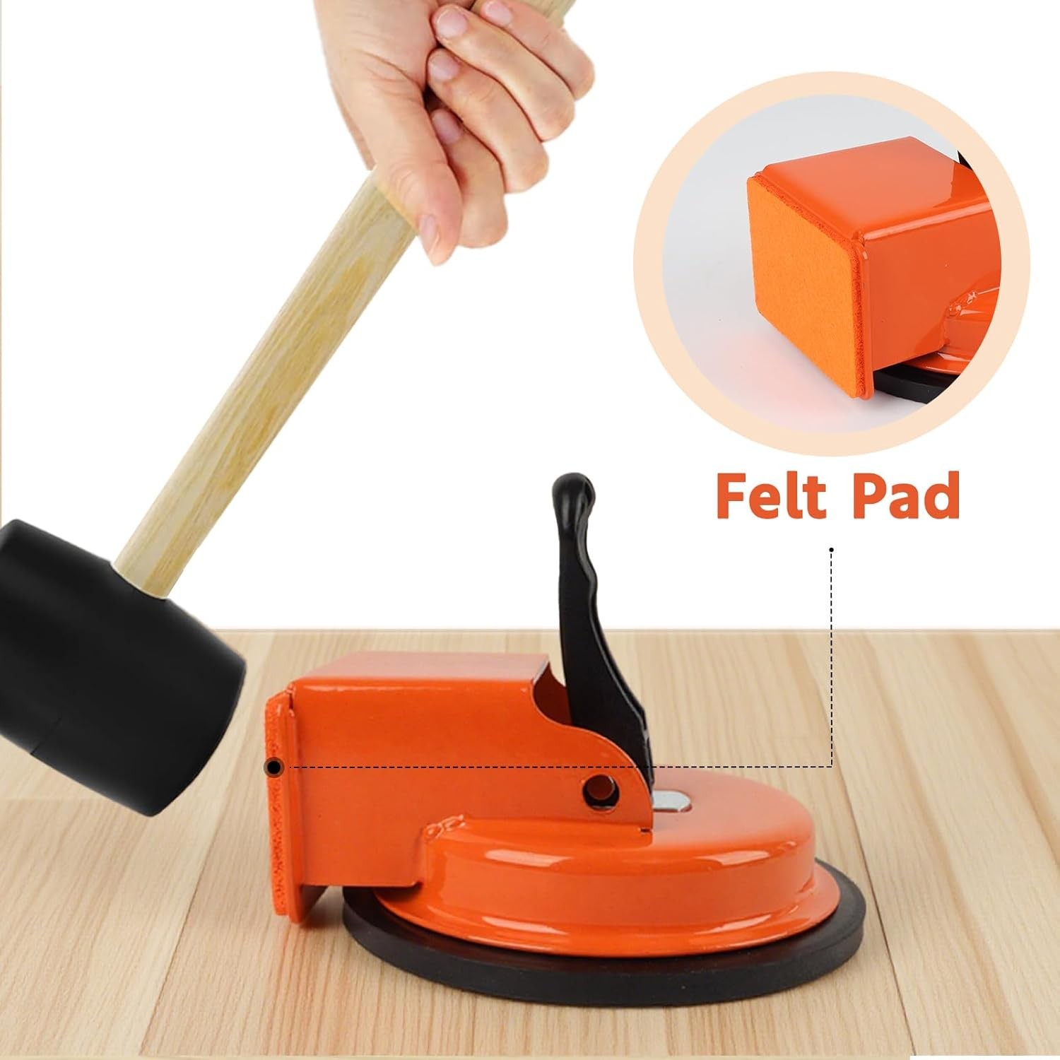 Floor Gap Fixer Tool with Suction Cup for Hardwood-Laminate and Vinyl Flooring