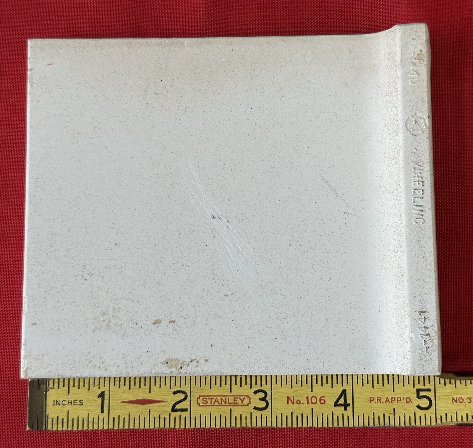 1 pc. Radius Long Bullnose: 4-1/4″ X 5″ Oatmeal Glossy Ceramic Tile, Wheeling Co
