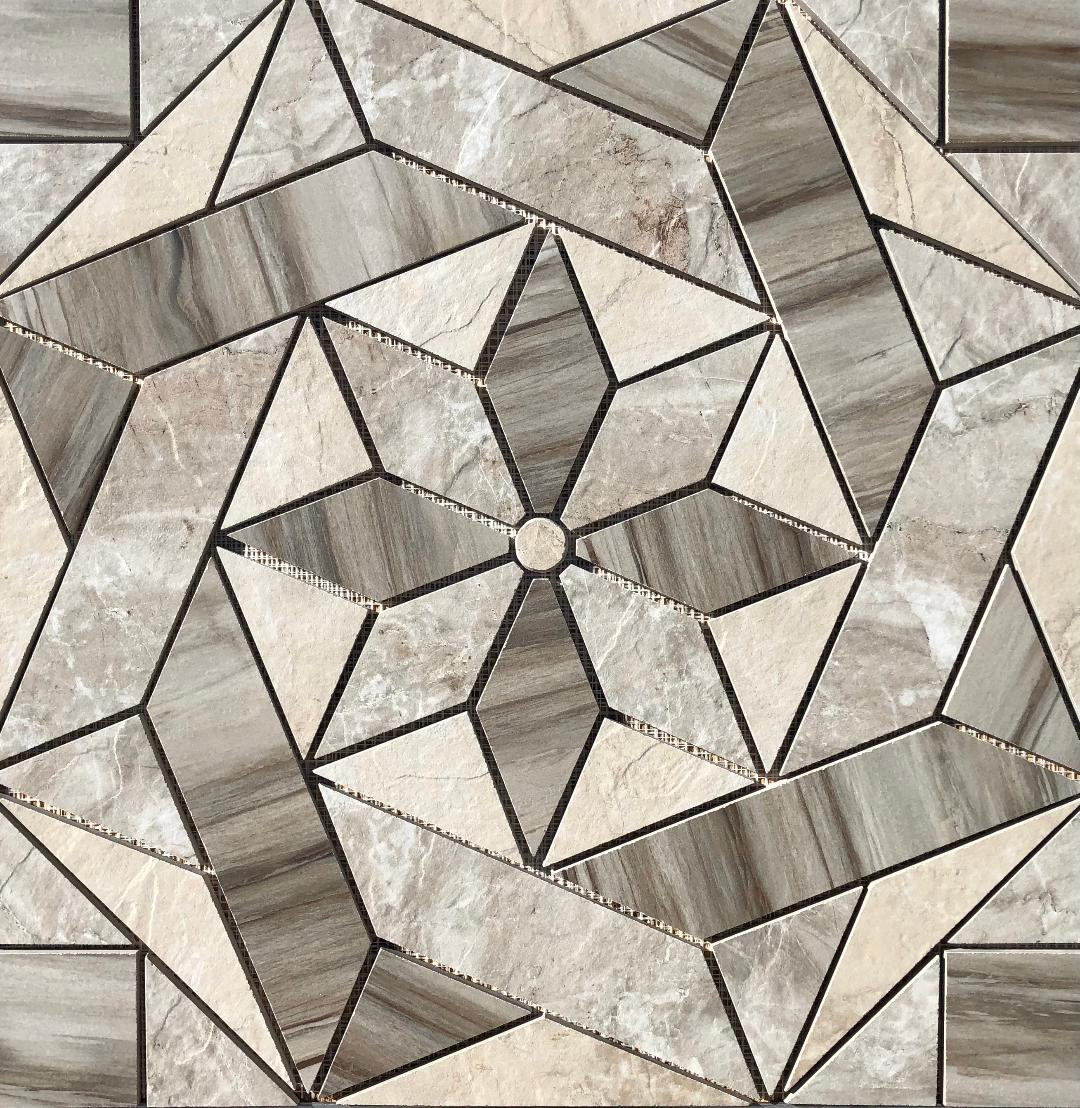 36″ x 36″ Tile Medallion Deco Mosaic Accent – Happy Floors Sonoma tile series