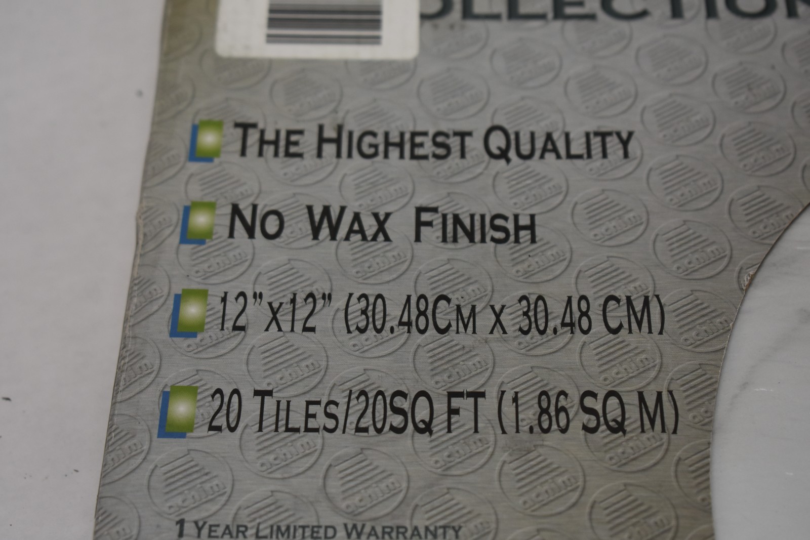 Nexus Self Adhesive 12-Inch Vinyl Floor Tiles 20 Tiles 12″ x 12″ Bianco Marble