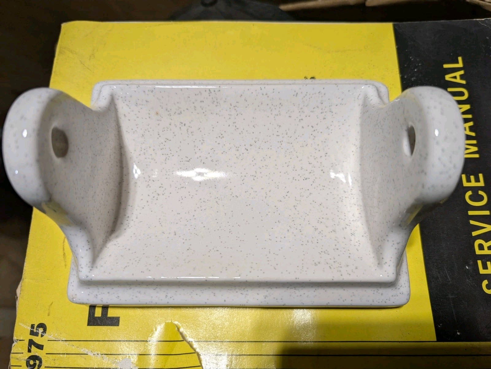 American Olean Porcelain Toilet Paper Holder #554 Salt & Pepper #45 Tile USA NEW