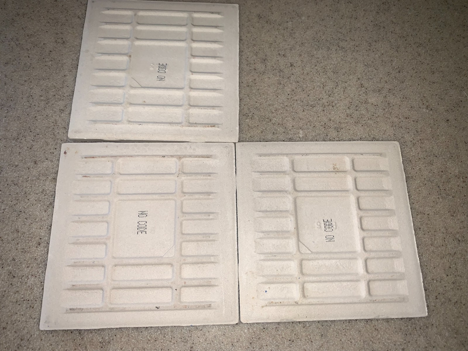 American Olean / Dal Tile 4 1/4″ Ceramic Tile White w/ Black Speckled Speckles
