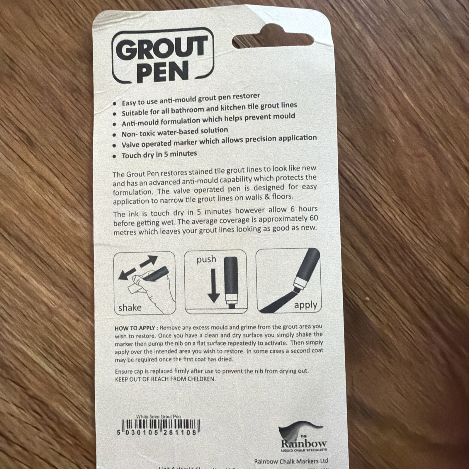 Grout Pen Light Grey Tile Paint Marker: Waterproof Grout Paint, Tile Grout Color