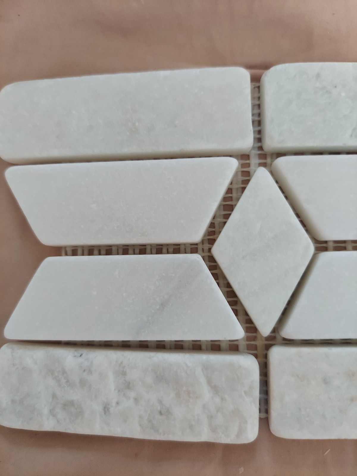 Lot of 14 Polished Carrara White Marble Tiles 9″x 4″ Gloss Wall/Trim Tiles