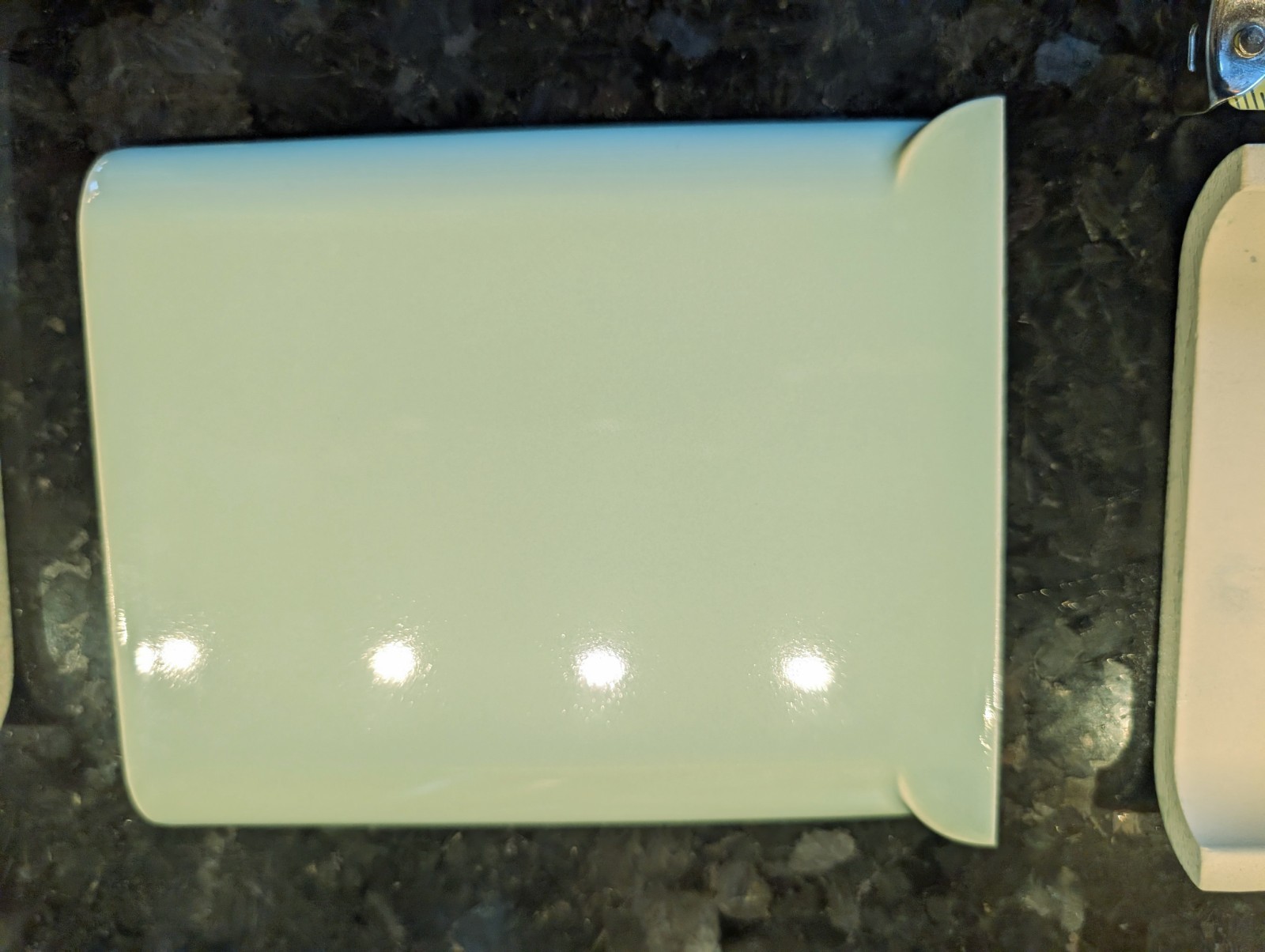 1 Piece Of Ceramic Tile #14 Spring Green Double Mud Bullnose A7510 Curb Jamb