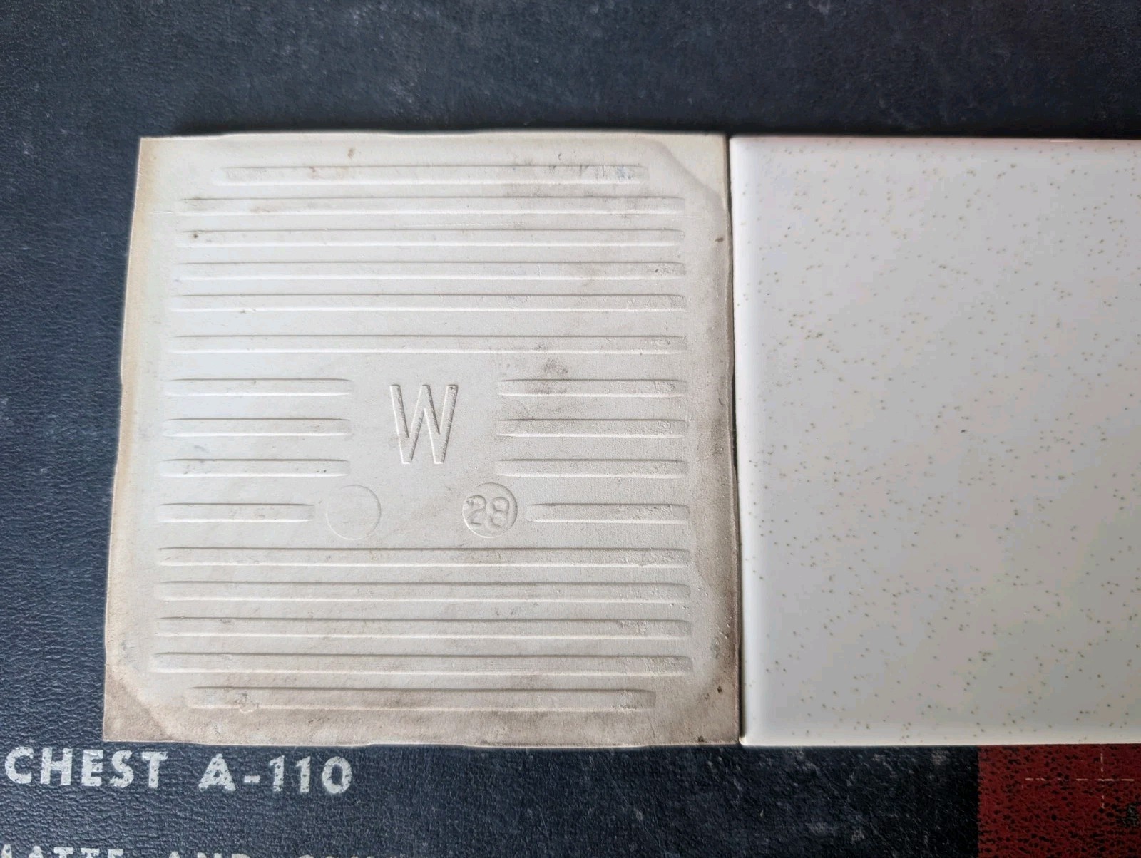 NOS Wenczel Ceramic Tile 4 5/16″ Square Gold Sparkle #401 Gloss Finish