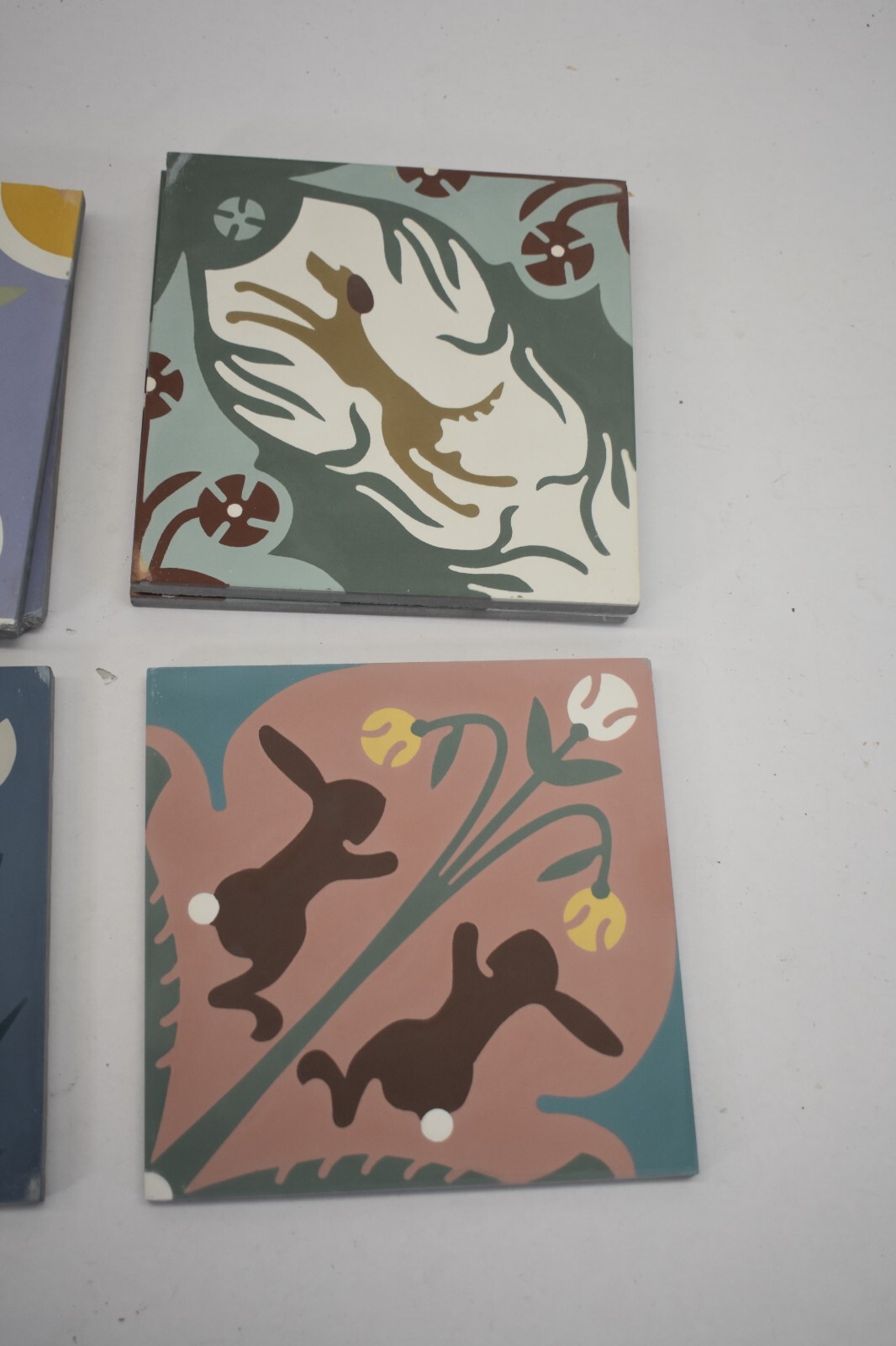 Lot of 10 LiLi Square Handmade Cement Tiles Assorted Styles 8″ x 8″ Inserts