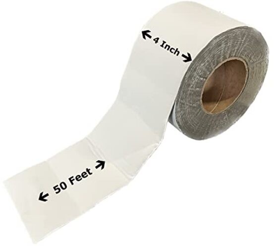 RV Roof Tape, 4″ x 50′ White, RV Sealant Tape for Camper Roof Repair, Trailer