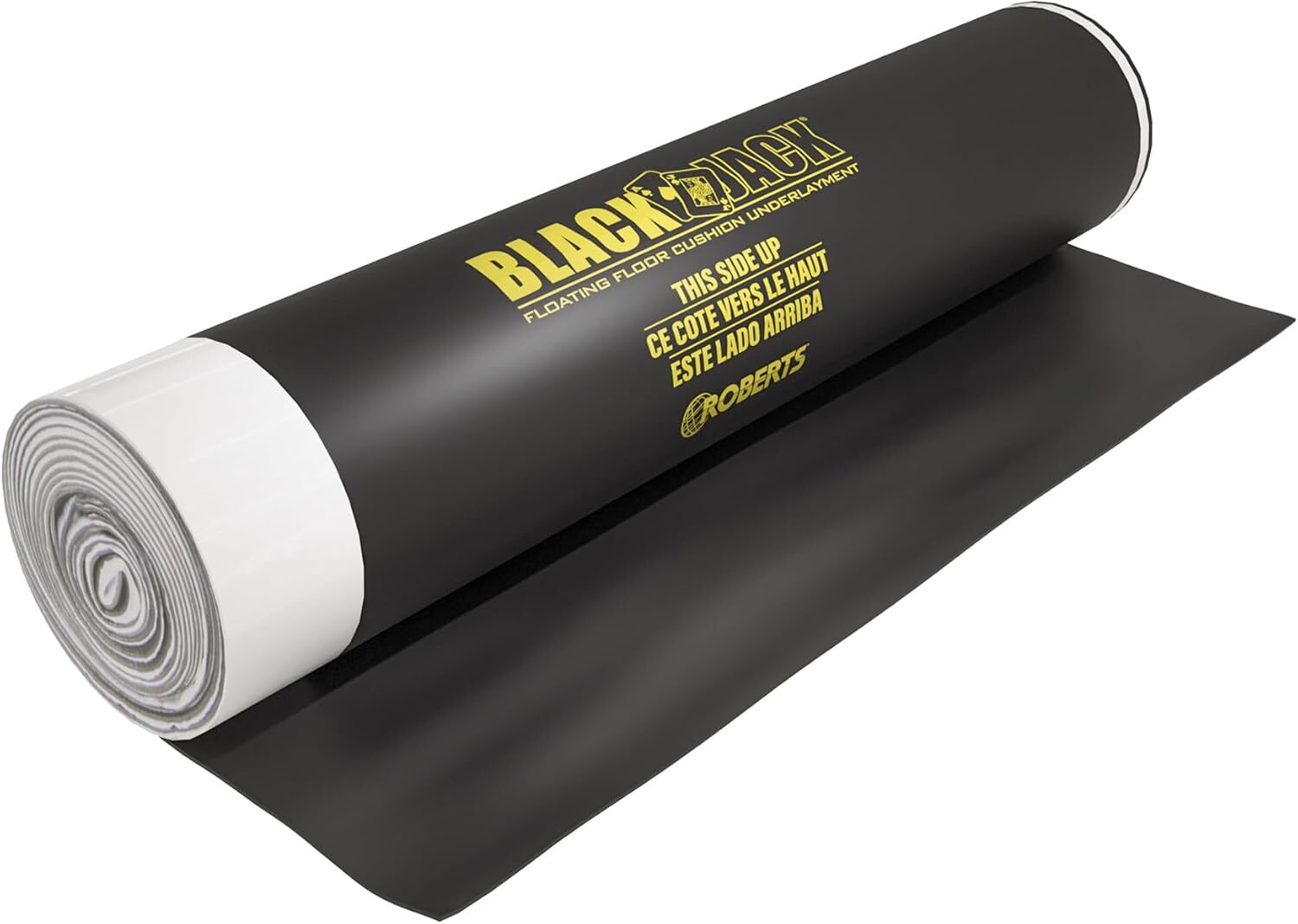 Black Jack Underlayment – 100 Sq. Ft. Roll – 43″ X 28′ X 2.5 Mm