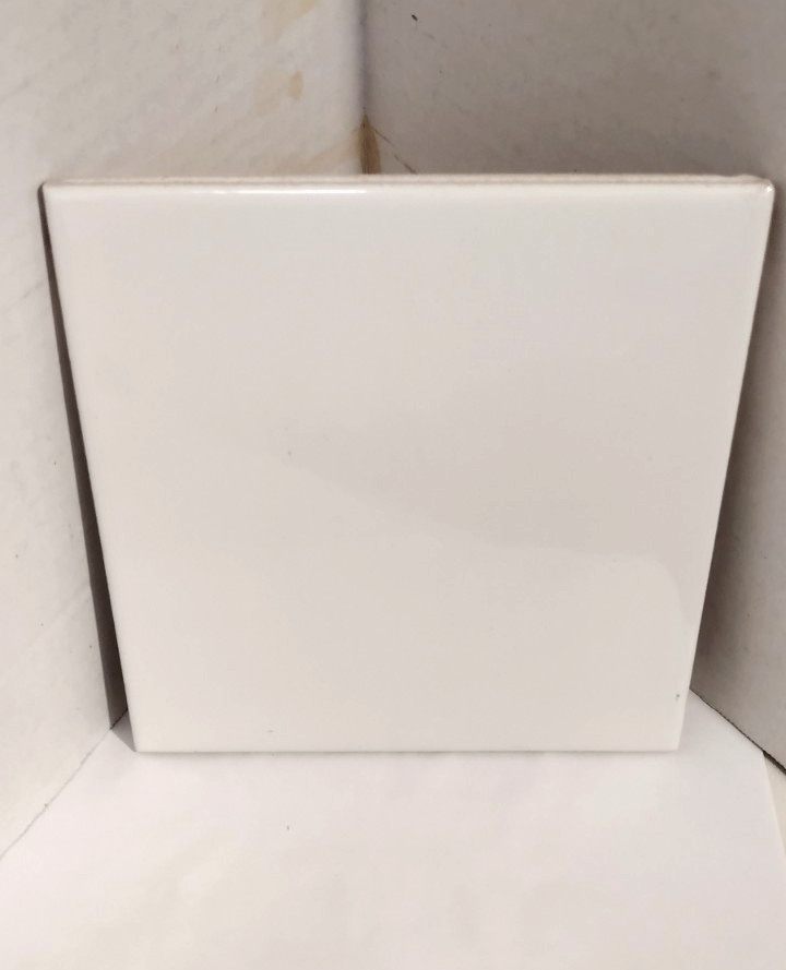 1 Wall Tile US Ceramic 6-1/16″ Square Gloss Snow Off White Vintage 1980-90s