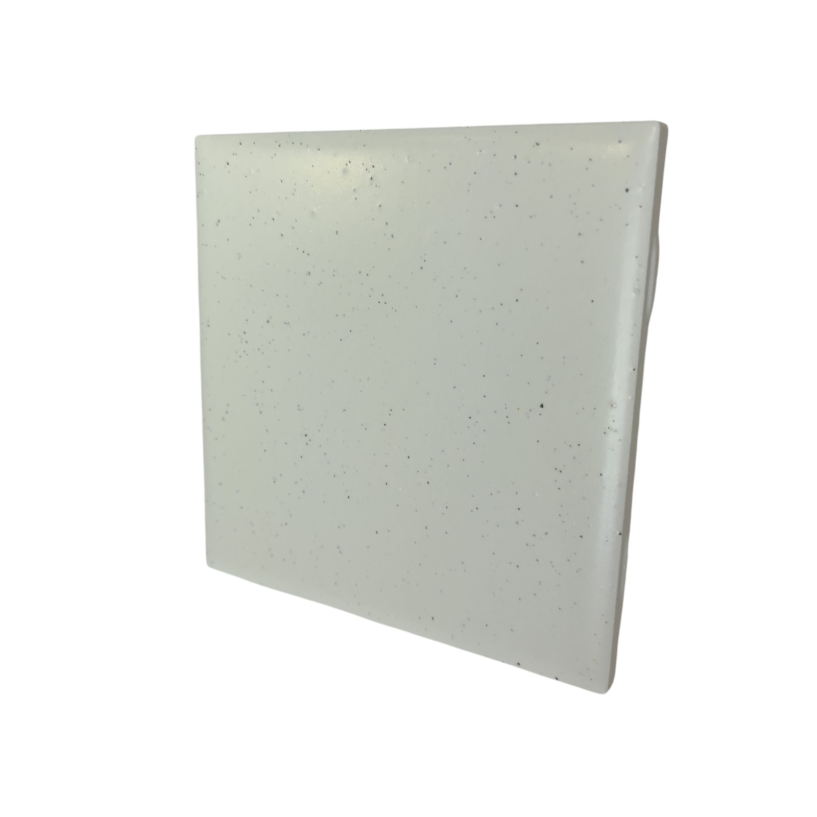Freckled 4.25 in Ceramic Tile Specs Dots Subway Square Vintage Off White Matte