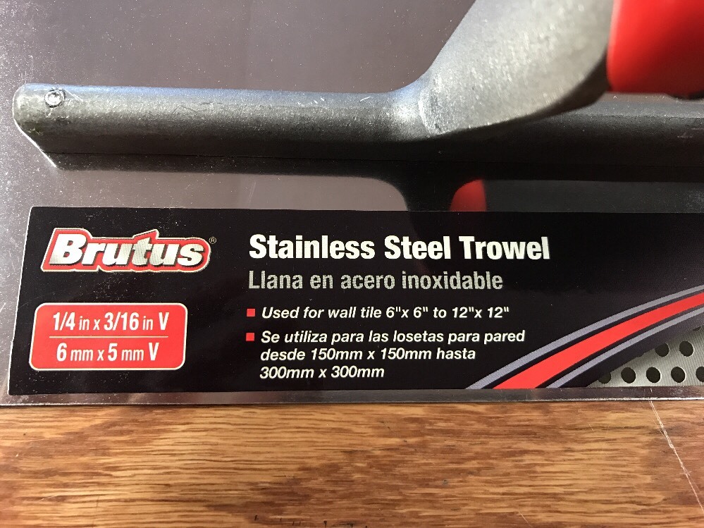 QEP V Notch 11″ Tile and Wood Flooring Trowel 1/4″ x 3/16″