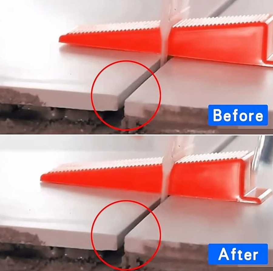 50pcs Reusable Tile Leveling Wedges Clips for Ceramic Wall & Floor Tiling – NEW