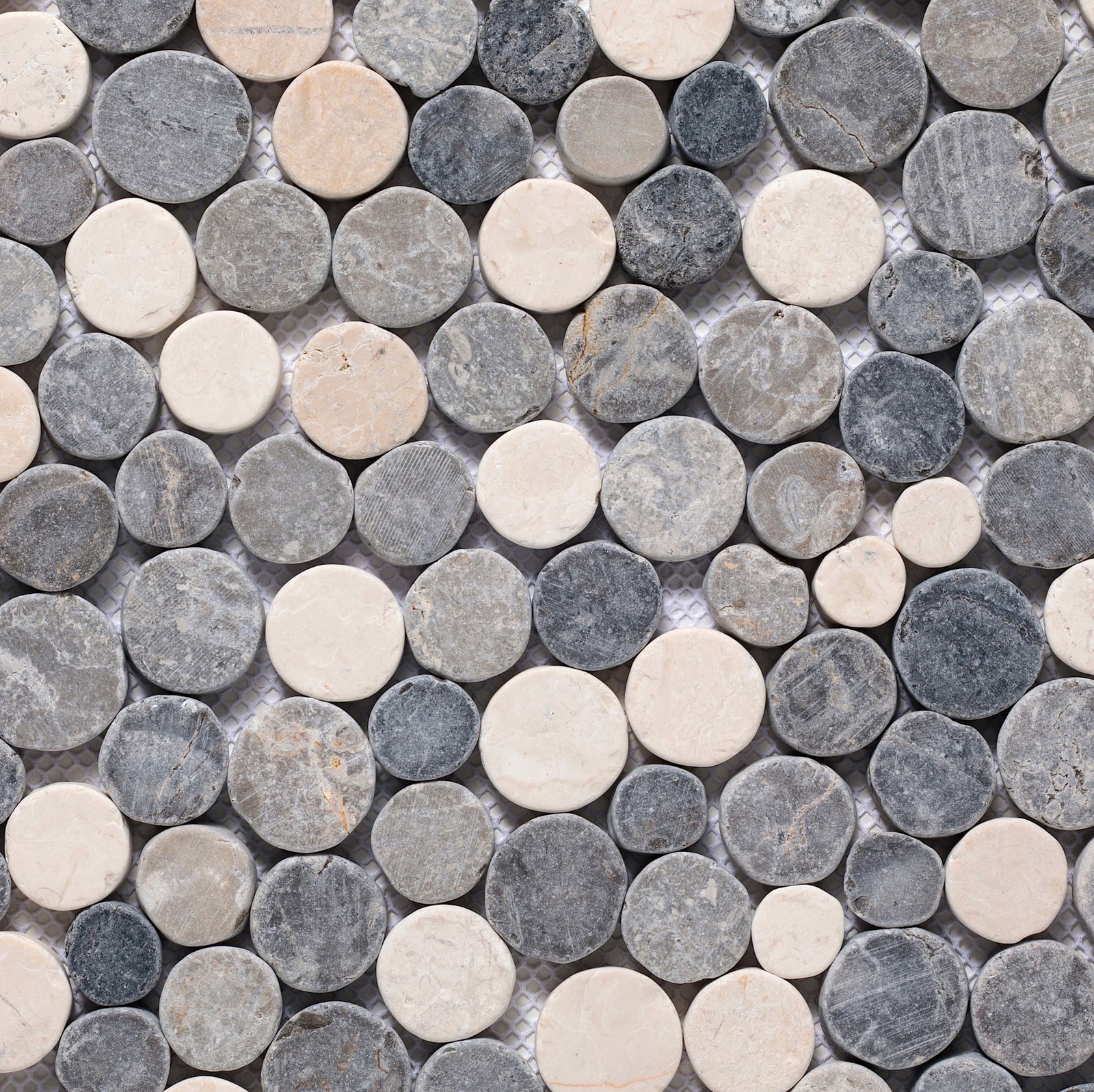 Cruz Bay Studio XD3R Penny Rounds – 11″ x 11″ Pebble and Rock – Grey