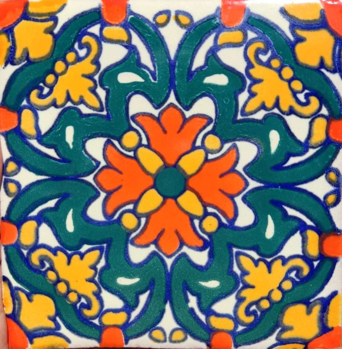 #C104) Mexican Tile sample 4×4 inch, we combine shipping GET WHAT YOU NEED !!