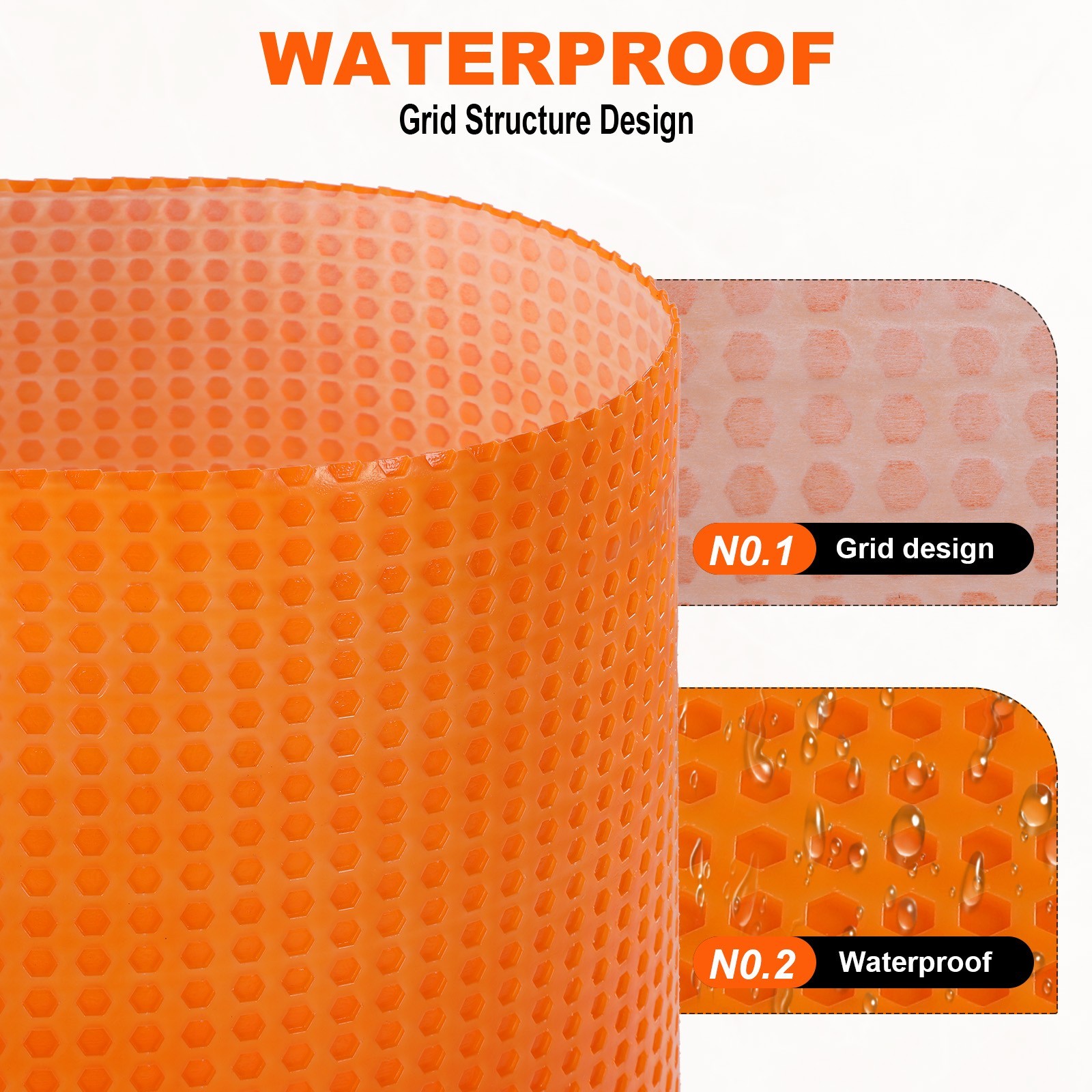Anti Fracture Flooring Underlayment for Shower Walls/Bathroom Floors/Sauna Room