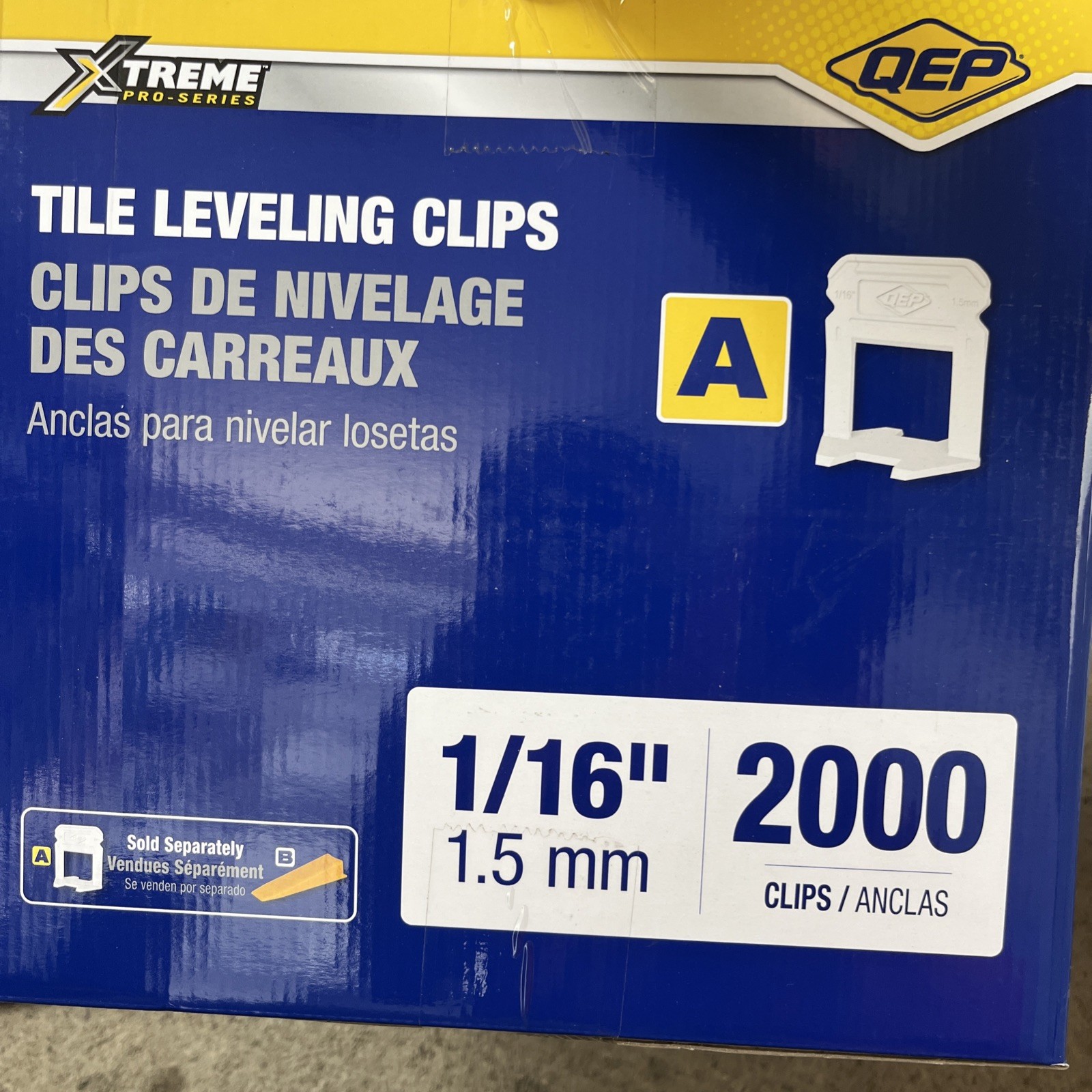 QEP Xtreme White 1/16 in. Clip, Part A of 2-Part Tile Leveling System 2,000-Pack