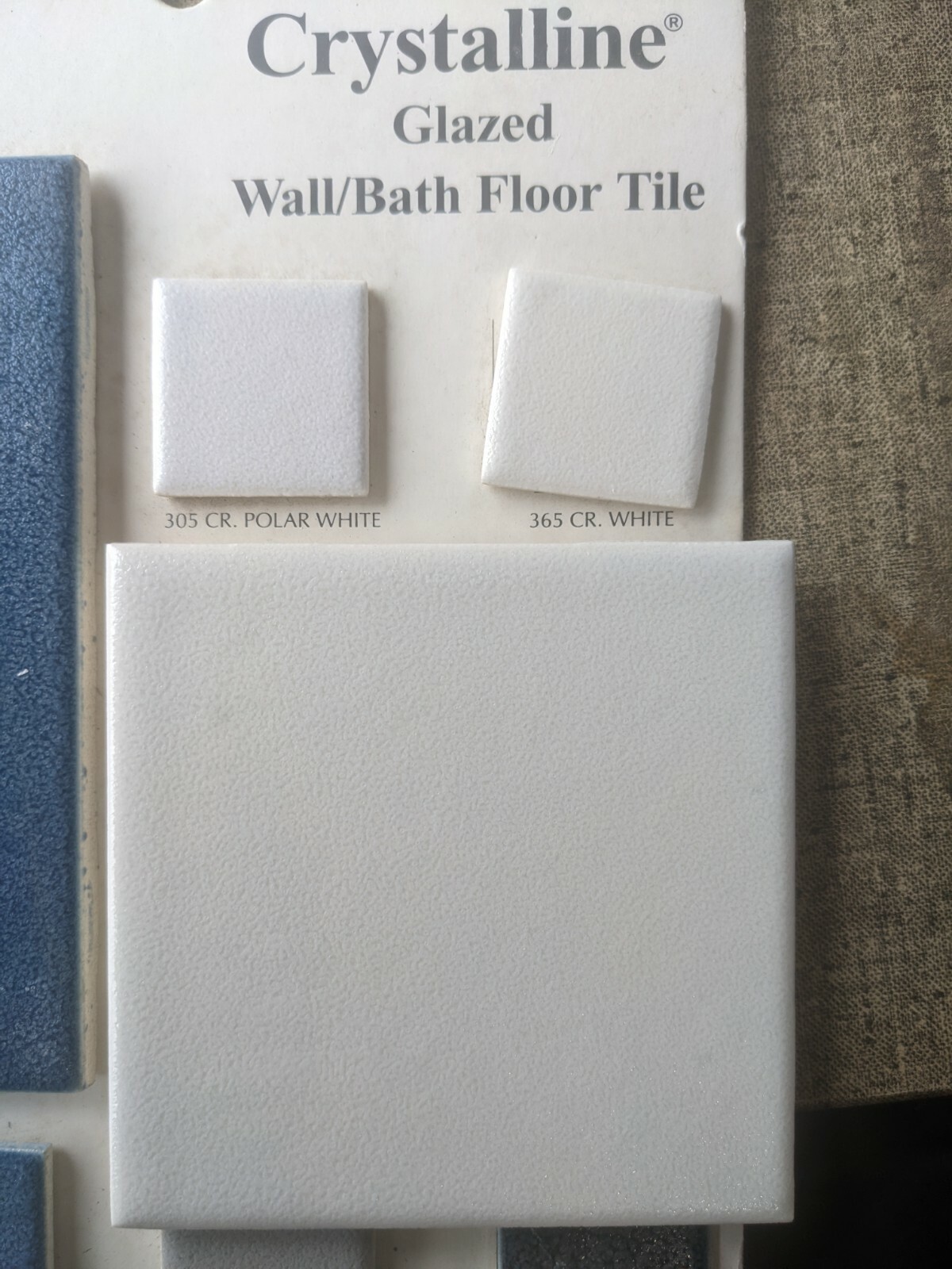 4 pcs American Olean Vintage Ceramic Tile 4 1/4″ Crystalline White Octagon #365