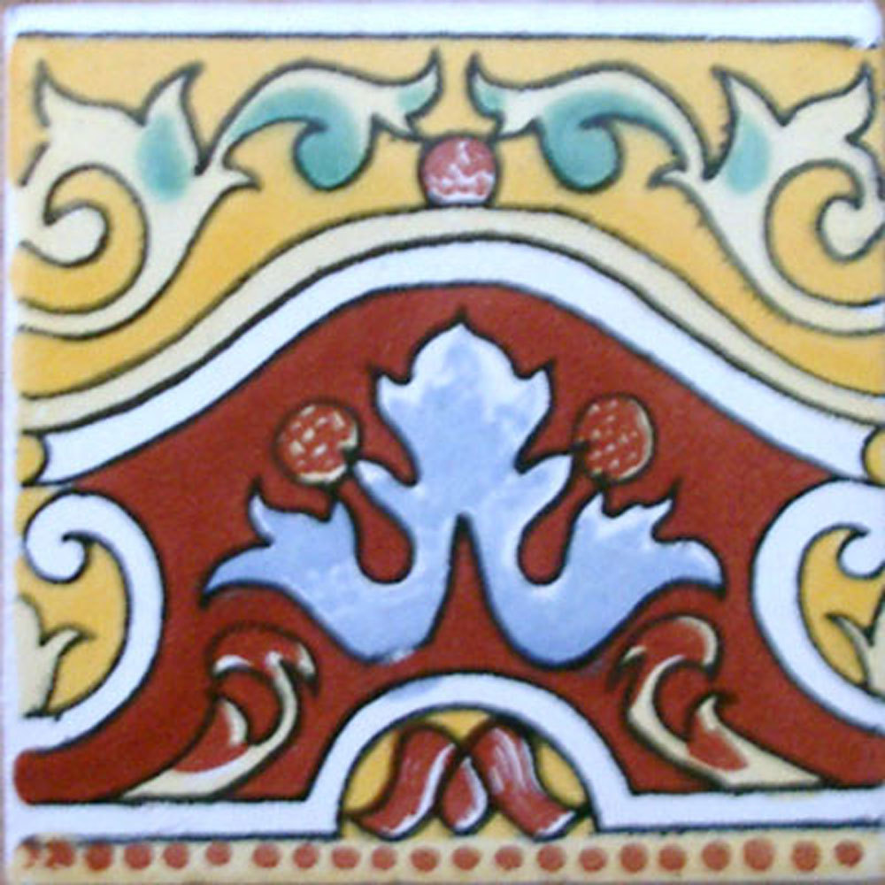 9 MEXICAN TILES WALL OR FLOOR USE TALAVERA MEXICO CERAMIC HANDMADE POTTERY C#083