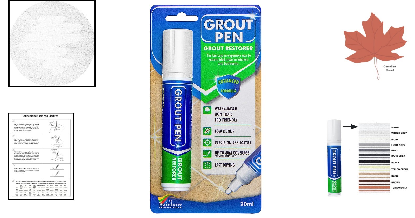 Waterproof Grout Pen – White Tile Paint Marker – Wide Tip – Multi-purpose