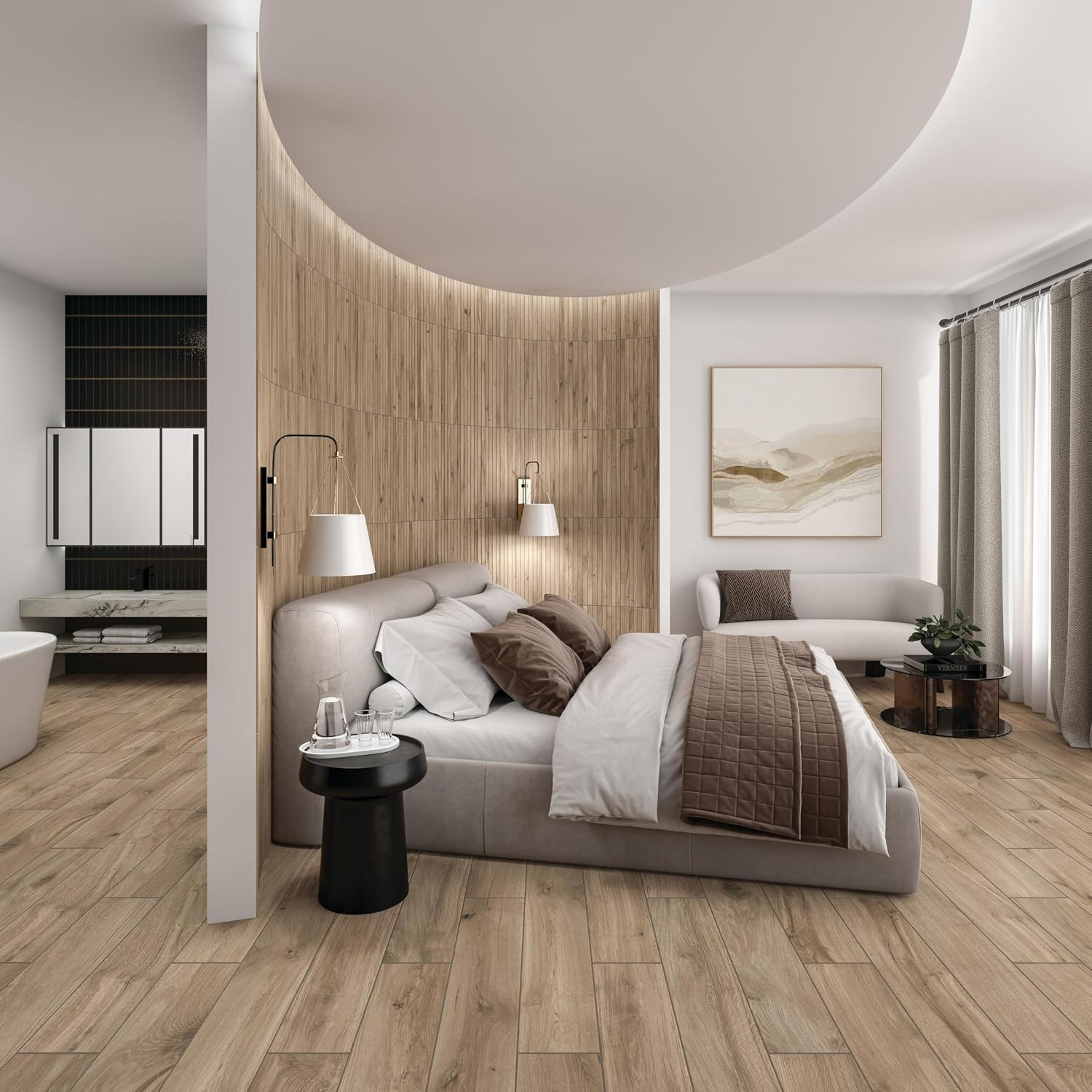 Acreage 8″x48″ Porcelain Wood-Look Tile – 6 PCS, 15.18 SQFT per Carton