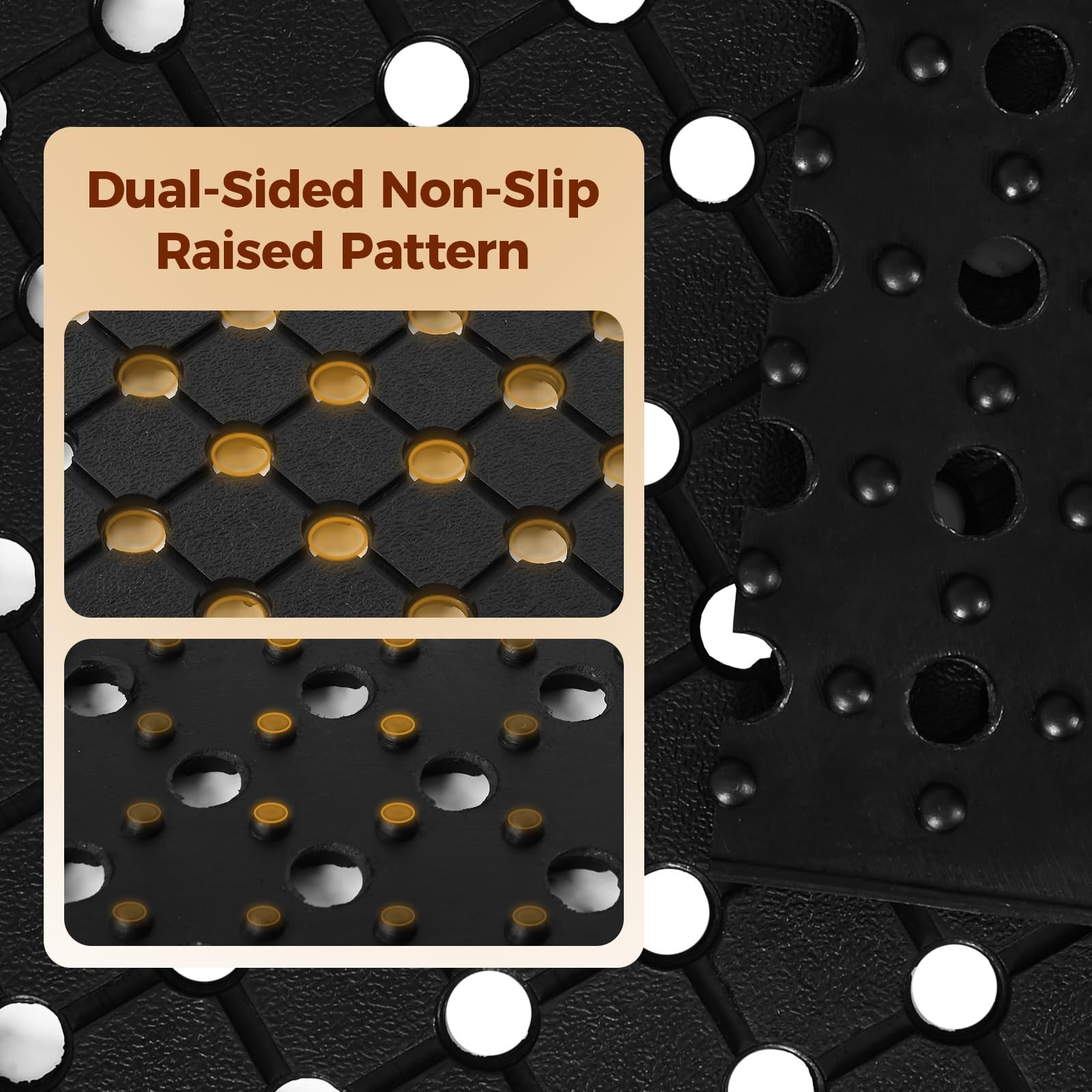 jxgzyy Commercial Rubber Floor Mat, 3 x 5 Anti Fatigue Non-Slip Drainage Mat …