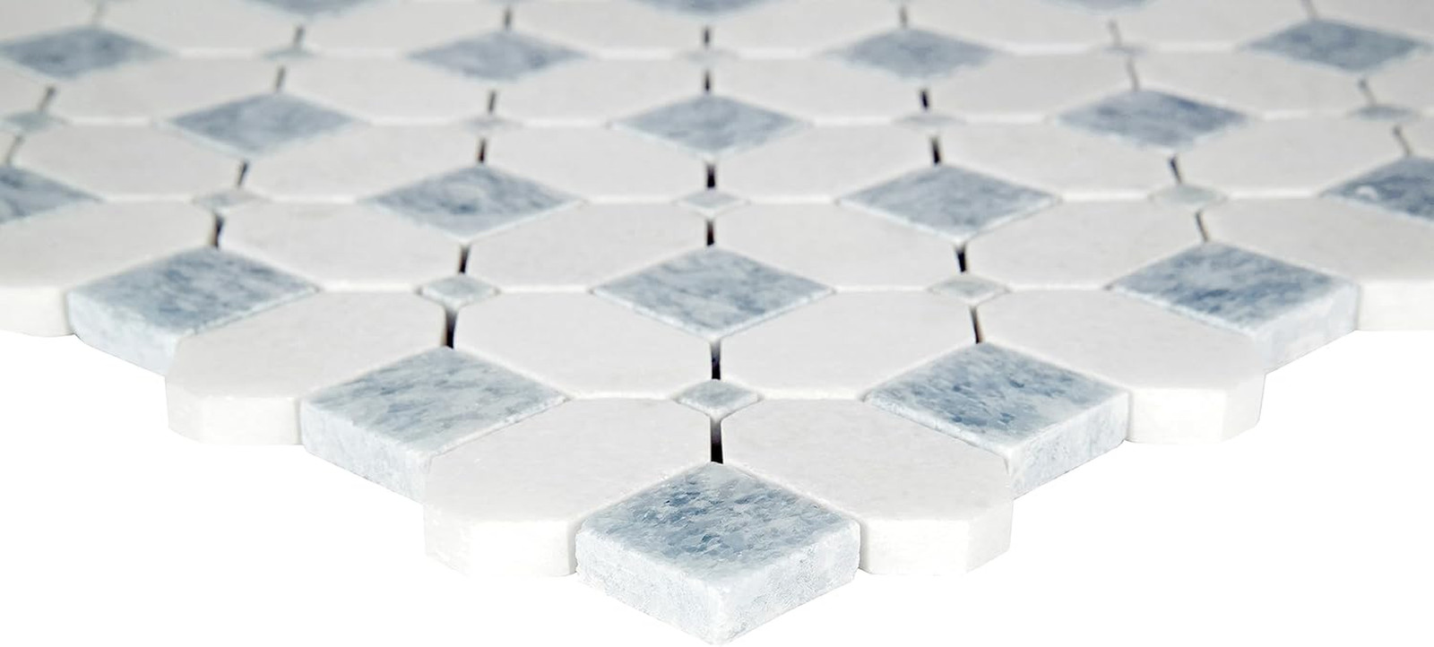 Azula 12×12 Polished Marble Geometric Mosaic Tile for Bathroom & Kitchen