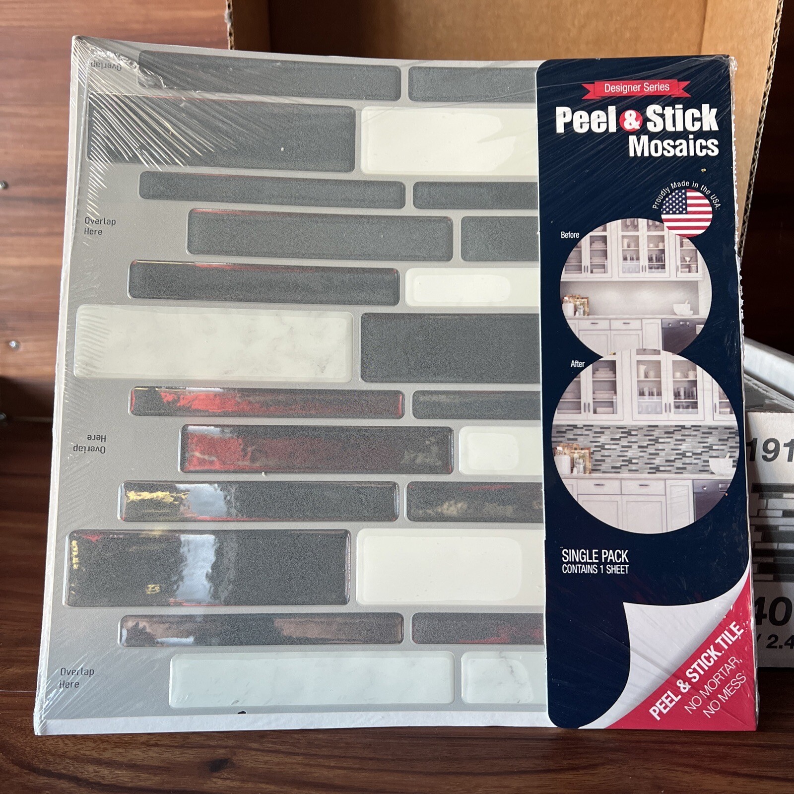 Peel And Stick Mosaics Tile Brand New Full Box Cornerstone Light 40 Sheets