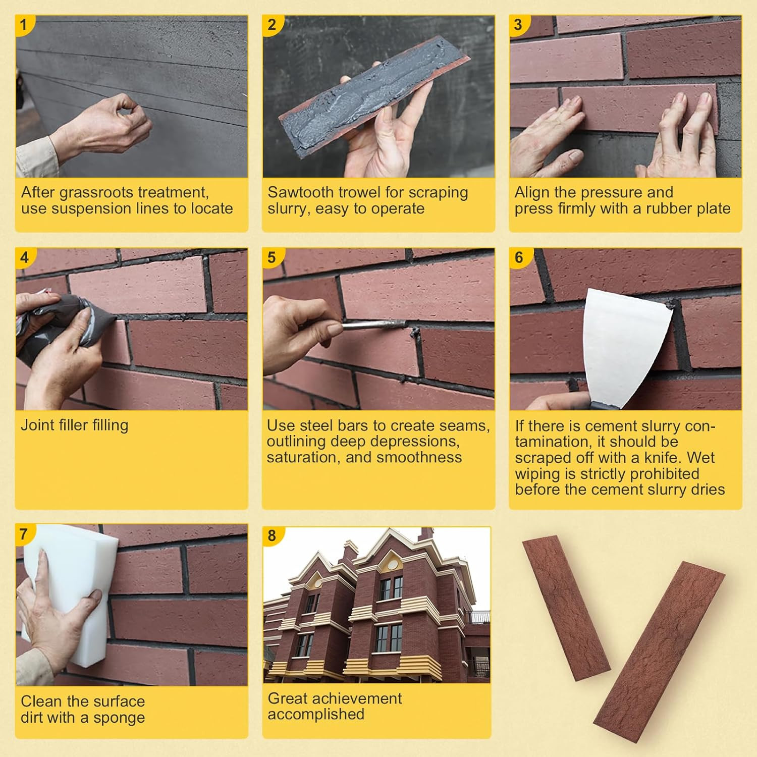 100 Pcs Vintage Red Faux Brick Tiles for Interior Wall Decor, 14 Sq.Ft.
