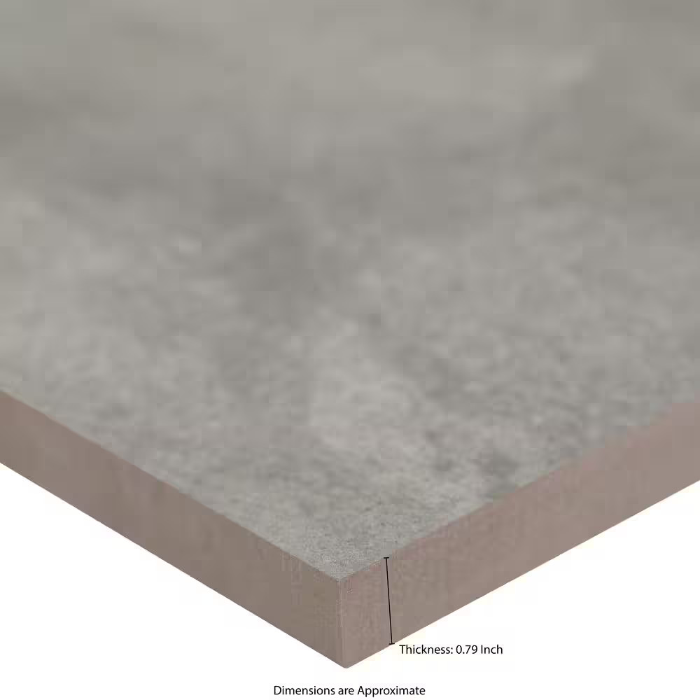 Beton Gray 2 Cm. X 24 In. X 24 In. Matte Porcelain Stone Look Paver Tile (8 Sq.