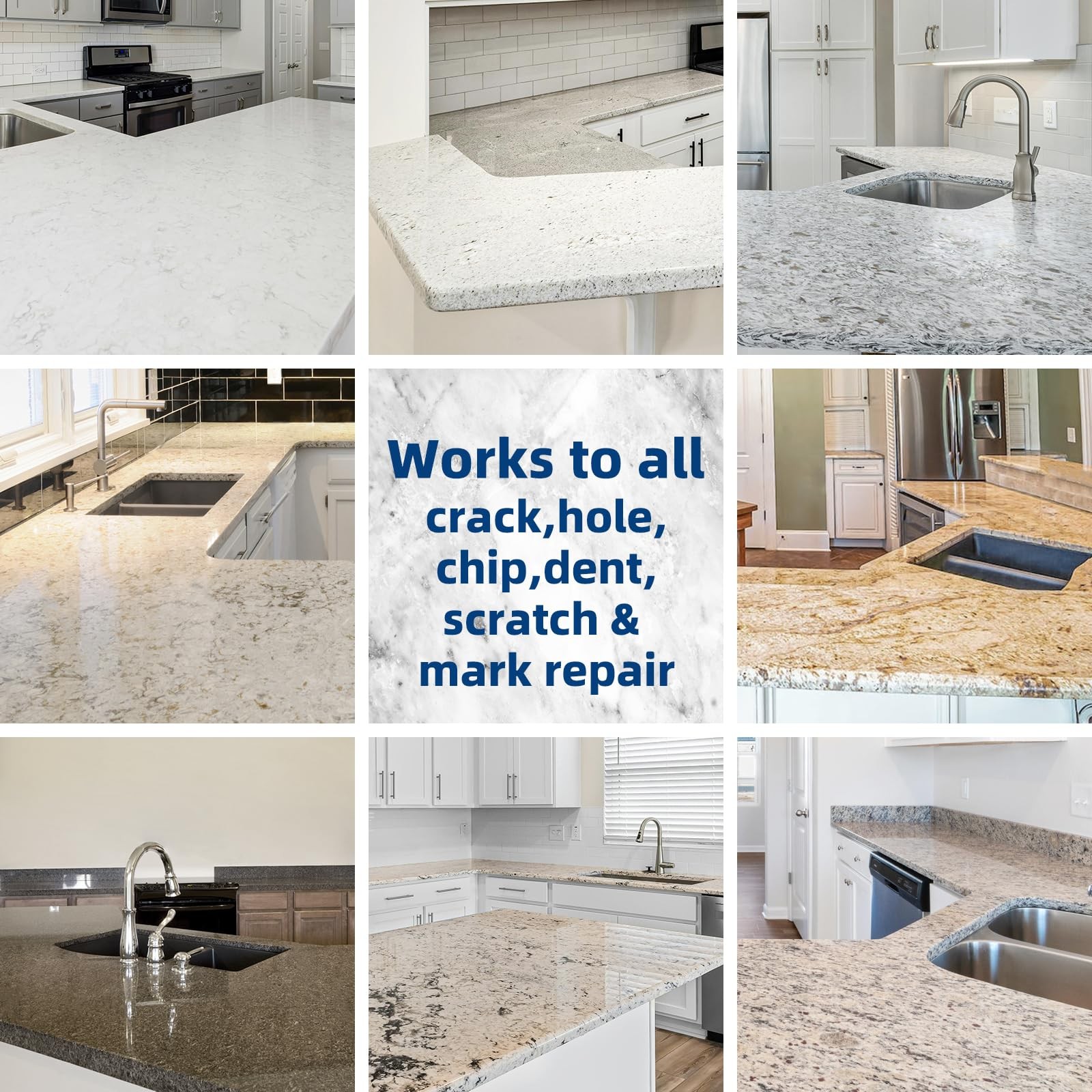 Marble and Granite Repair kit Porcelain Marble Stone and Quartz Countertops