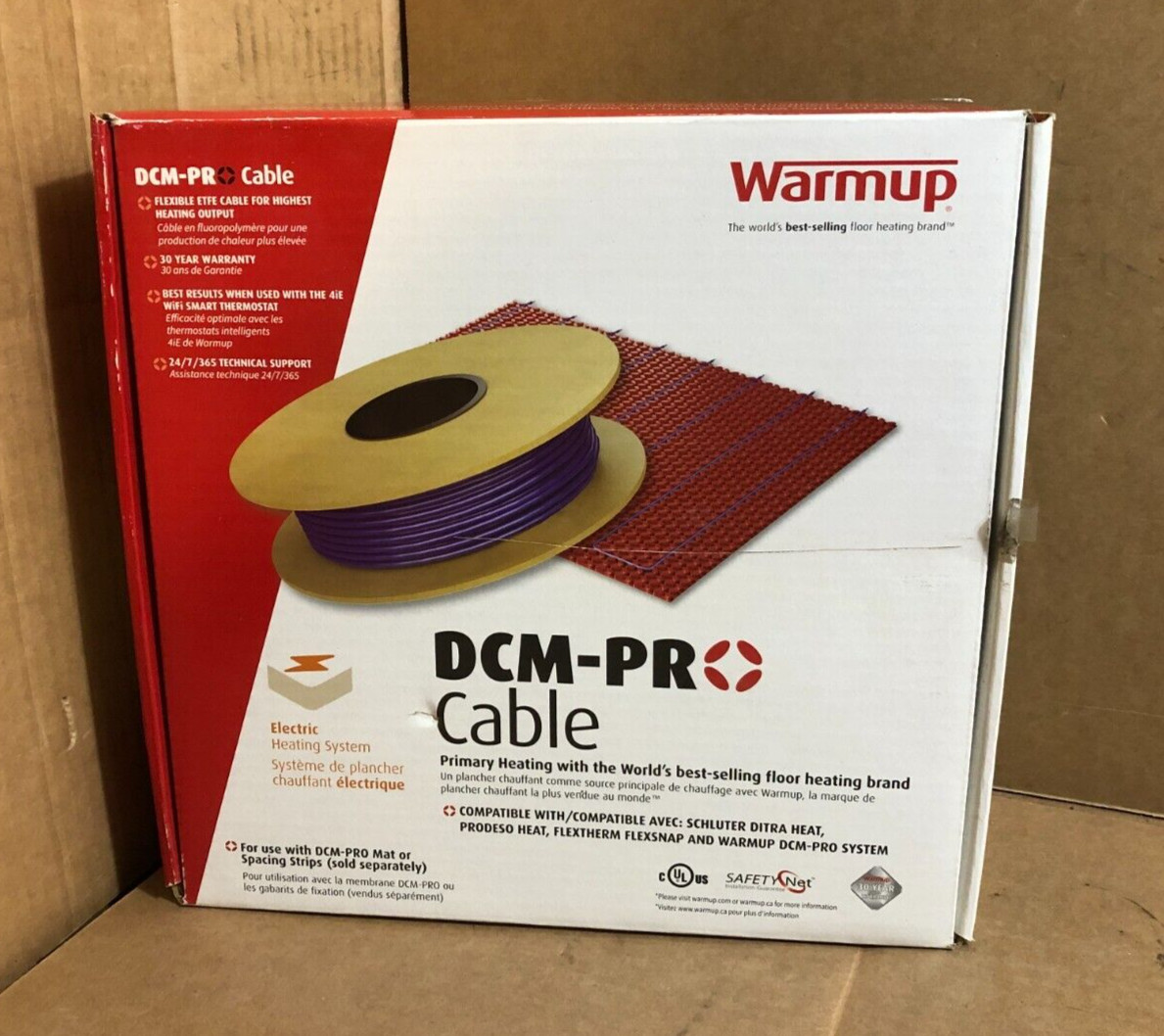 Warmup 100 Sq Ft Electric Heating Cable 240v 1310W, 5.6A DCM-PRO 332′ L **