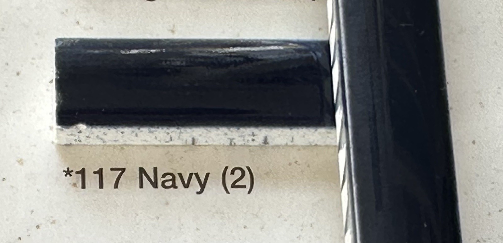 1 pc. Navy Blue: Ceramic Tile… Pencil – Liner – Sizzle: 1/2″ X 6″ by A.O. New