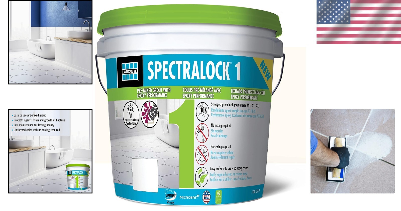 Grout Bright White Waterproof Resin Pre-Mixed Tile Adhesive for Walls Floors
