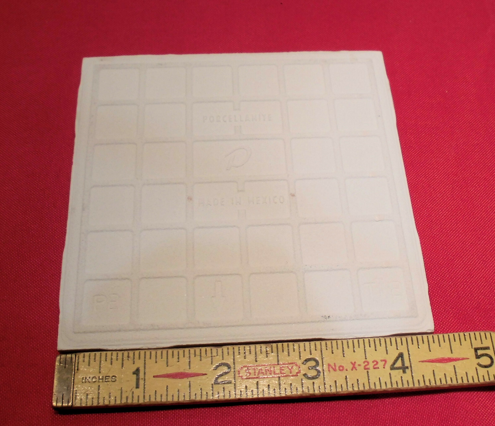 1 pc. 4-3/8″ *Brilliant Ice White* Glossy Ceramic Tile…Clean New Tiles