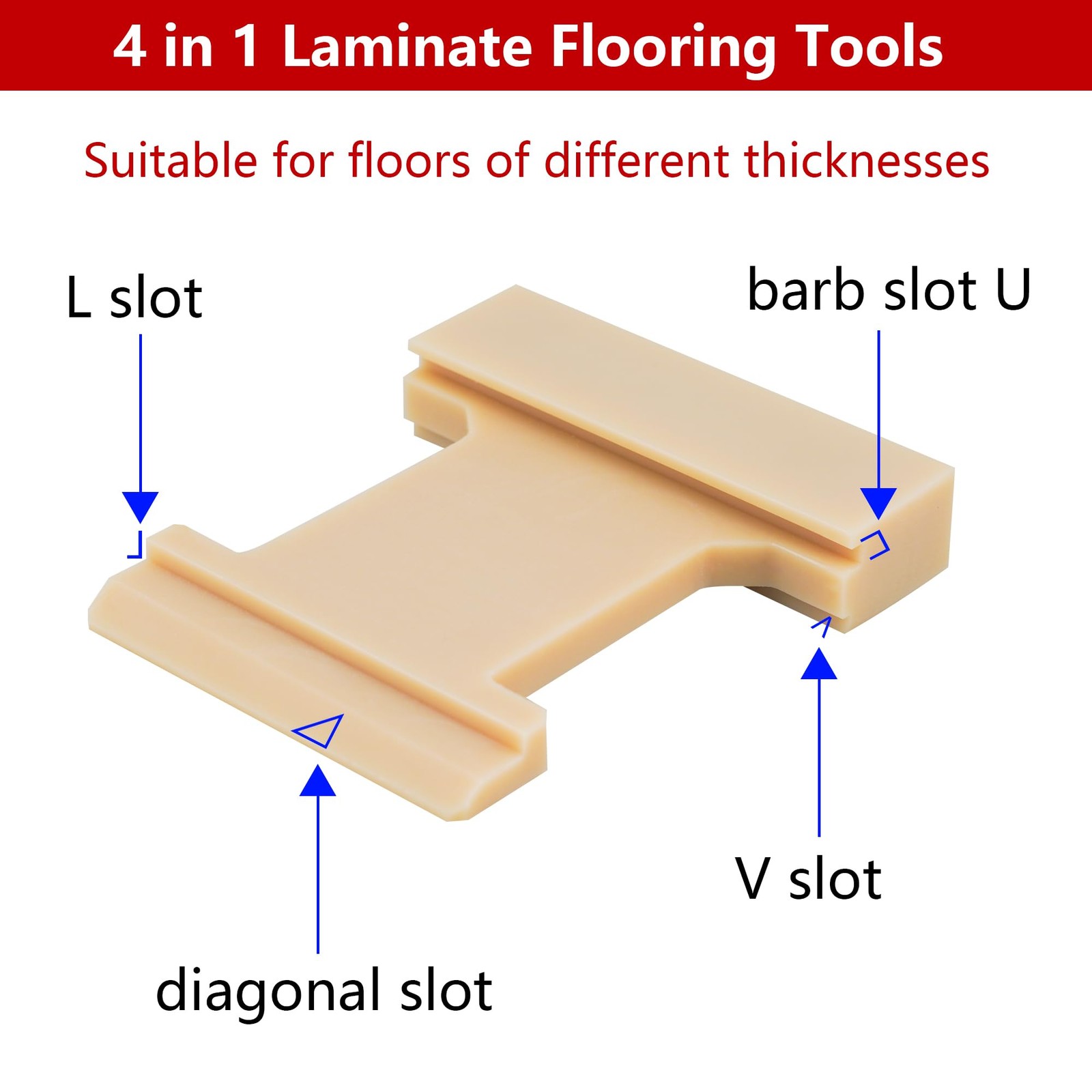4-in-1 Wood Flooring Installation Tool â€“ XL Tapping Block, Nylon, Laminate …