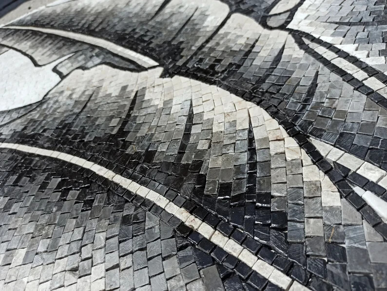 TREE MOSAIC BACKSPLASH | Banana And Palm Tree Artwork Mosaic Tiles