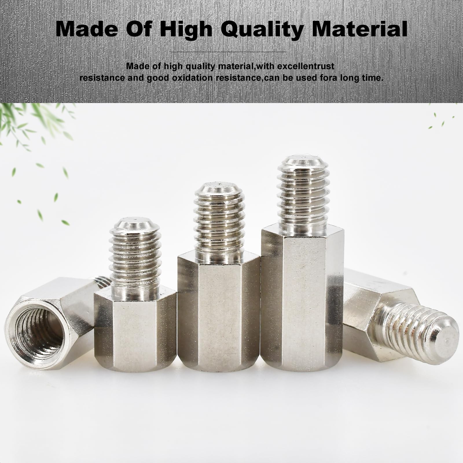 M3 Hex Carbon Steel Standoff,180 Pcs Male Female Female, Silver
