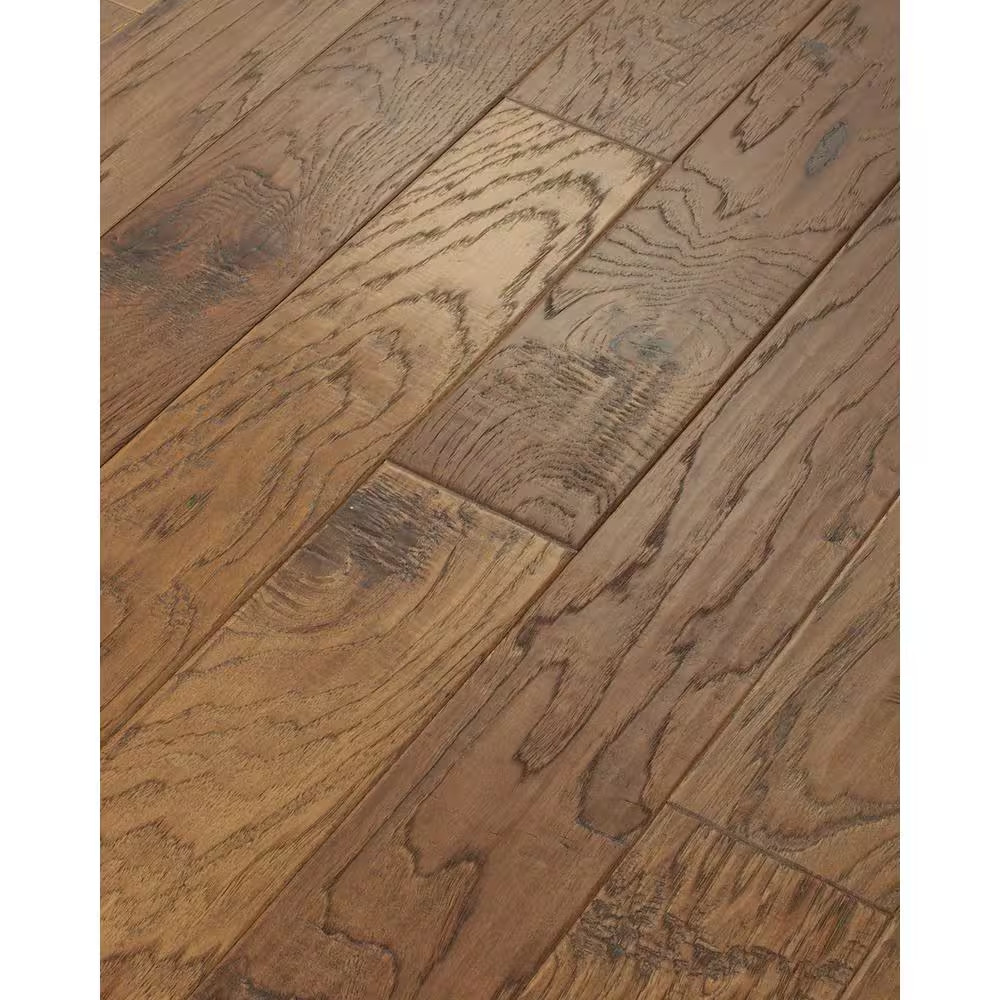 Canyon Bison Hickory 3/8 In. T X 5 In. W Tongue and Groove Scraped Engineered Ha
