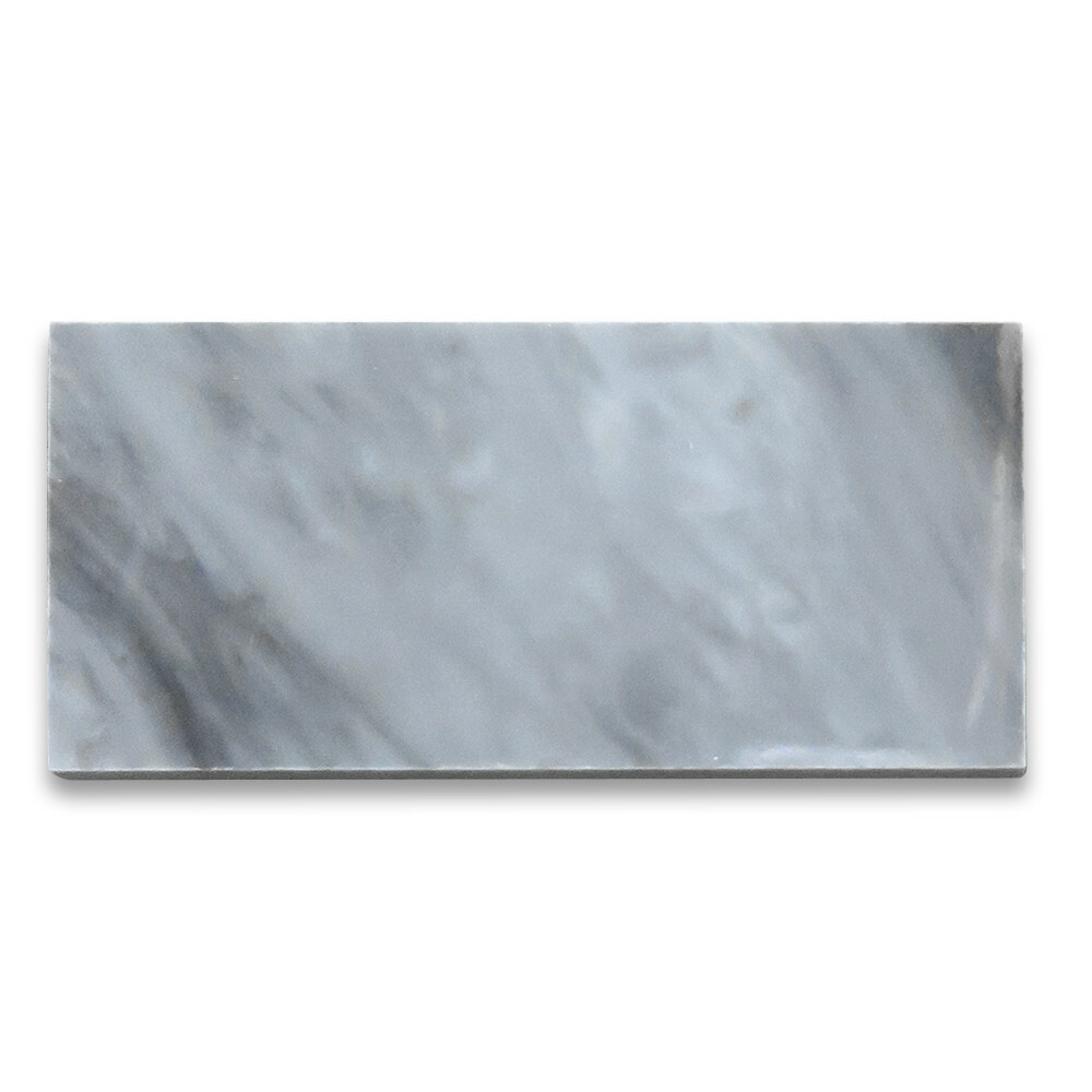 K41P Bardiglio Gray Dark Grey Marble 3×6 Subway Tile Polished