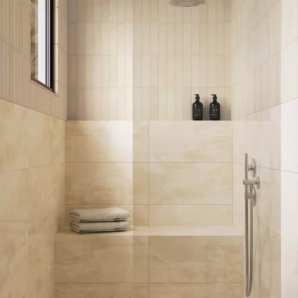 Makoto 2.5 In. X 10 In. Matte Tatami Beige Ceramic Wall Subway Tile (5.38 Sq. Ft