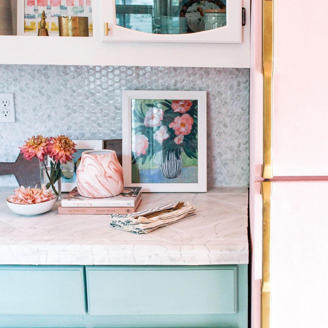 Wallpops Hexagon White Geometric Farmhouse Peel & Stick Tile Backsplash Diy