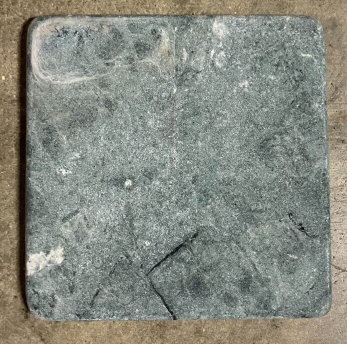 Green Natural Stone 4×4 Tumbled Tile Marble Stone Floor Remodel (1 Tile) T-95B