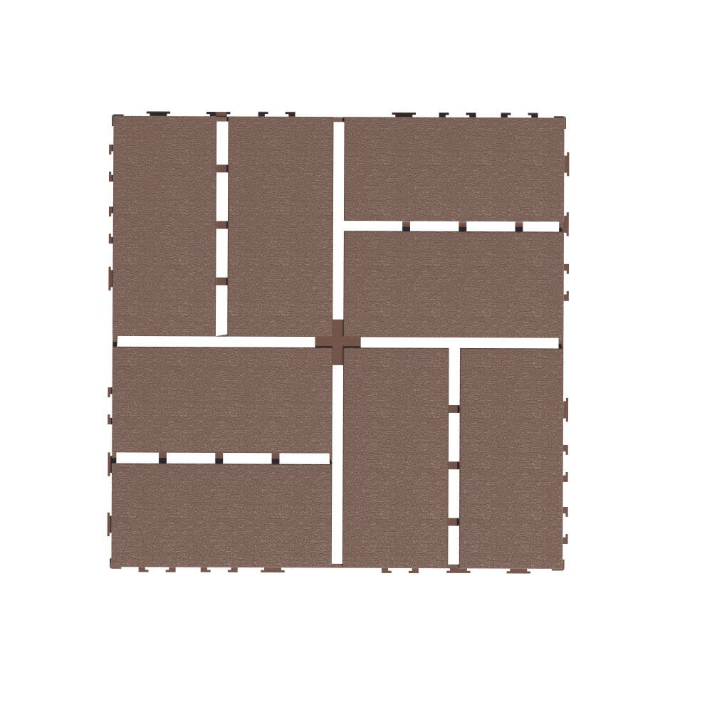 44-Pack 12×12″ Interlocking Deck Tiles – Waterproof & All-Weather for Patio