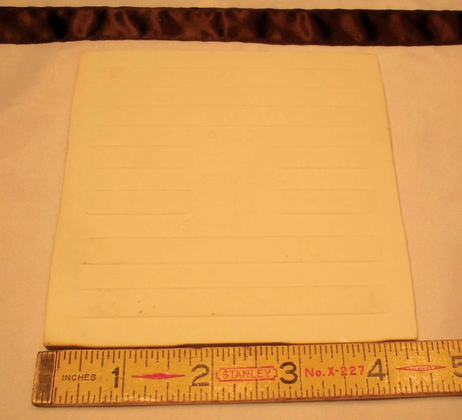 1 pc. Vintage 4-3/8″ Salt & Pepper Glossy Ceramic Tile by ATCO Made USA NEW